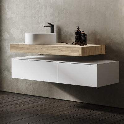 Тумба Modulare модульная 140 см белая