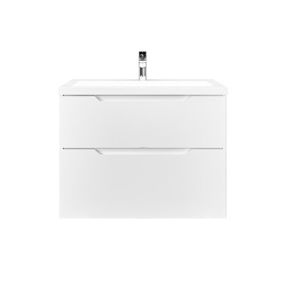 Тумба Wector 70 подвесная белая под раковину с щелевым сливом