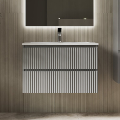 Тумба Coste 80 подвесная Светло-серая