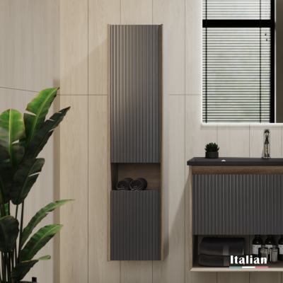 Пенал Tossony 140 подвесной Дуб Самдал/Антрацит