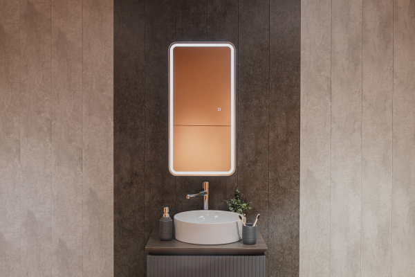 Зеркало-шкаф Ленора Белый 40х80 Сенсор 3-6К