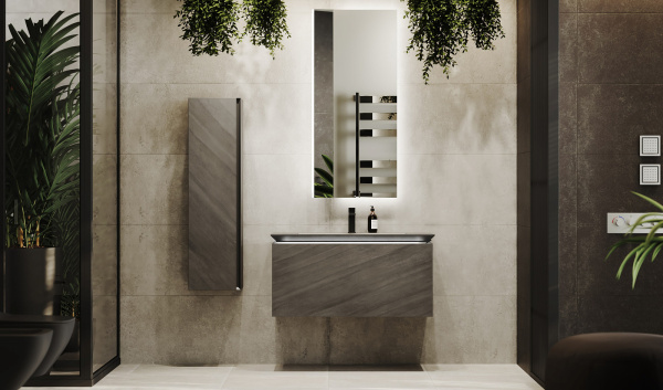 Тумба Incline 100 подвесная, бетон