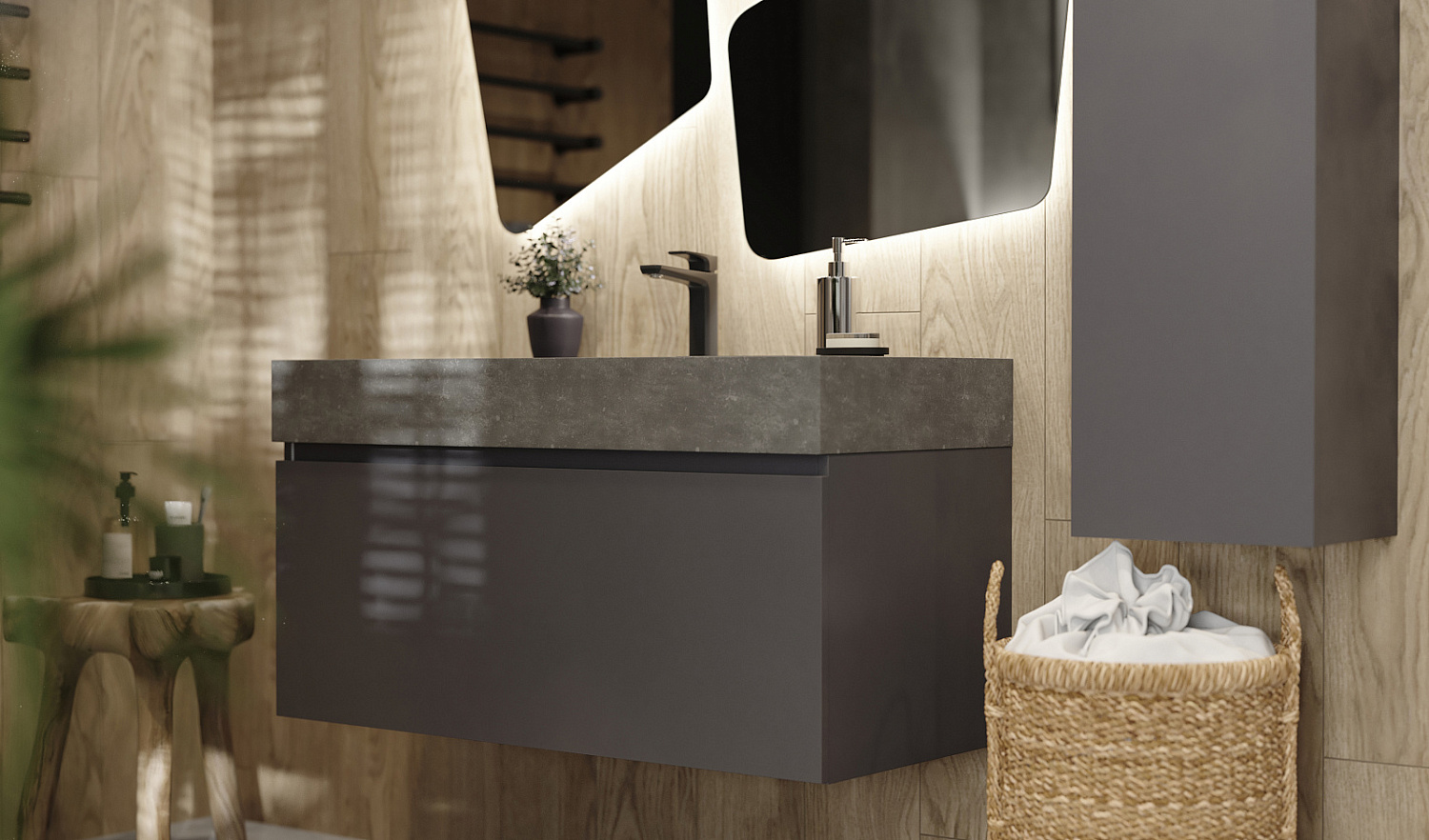 Комплект Facet 100 подвесной, антрацит