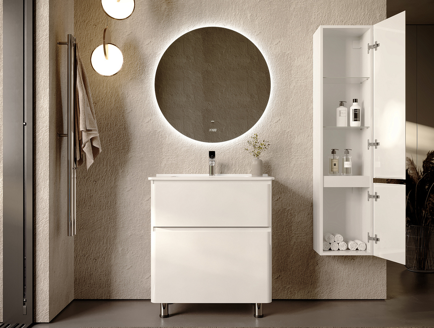 Пенал Морелле , подвесной белый