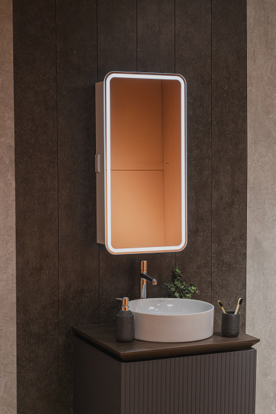 Зеркало-шкаф Ленора Белый 40х80 Бесконтакт