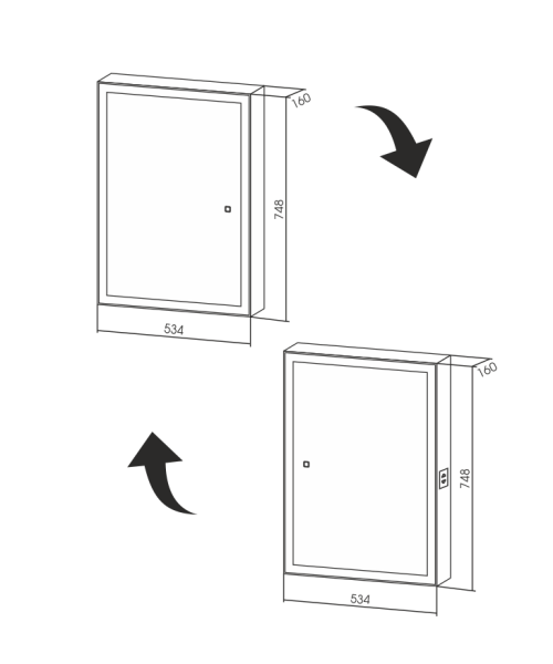 Зеркало-шкаф Альма Белый 53х75 Сенсор