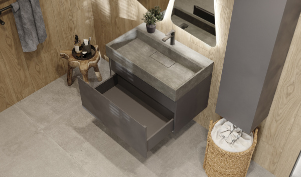 Тумба Facet 80 подвесная, антрацит