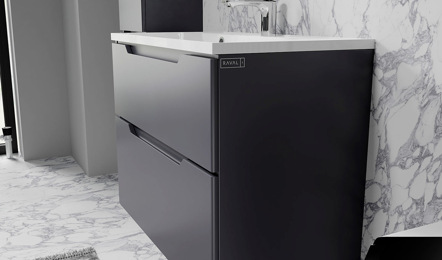 Тумба Вектор 70 подвесная антрацит