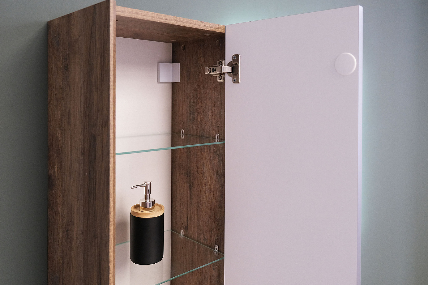 Пенал Тоссони 140 подвесной Сонома светлая/Белый