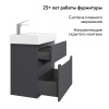 Тумба Брик 65 подвесная Антрацит