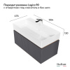 Комплект мебели Филоро 90 подвесной Антрацит