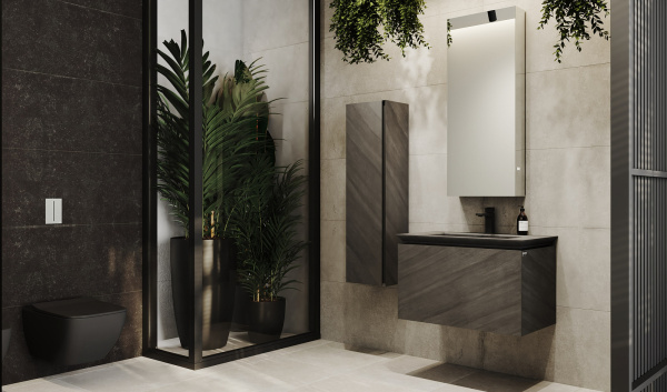 Зеркало-шкаф Инклайн 45 Антрацит