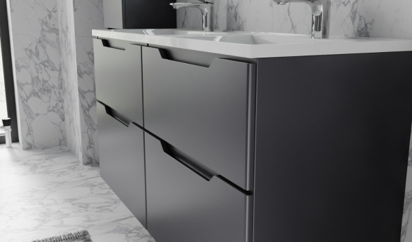 Тумба Вектор 120 подвесная антрацит