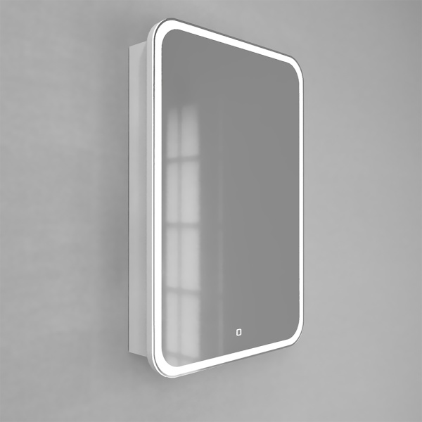 Зеркало-шкаф Forma new 60 с подсветкой и часами