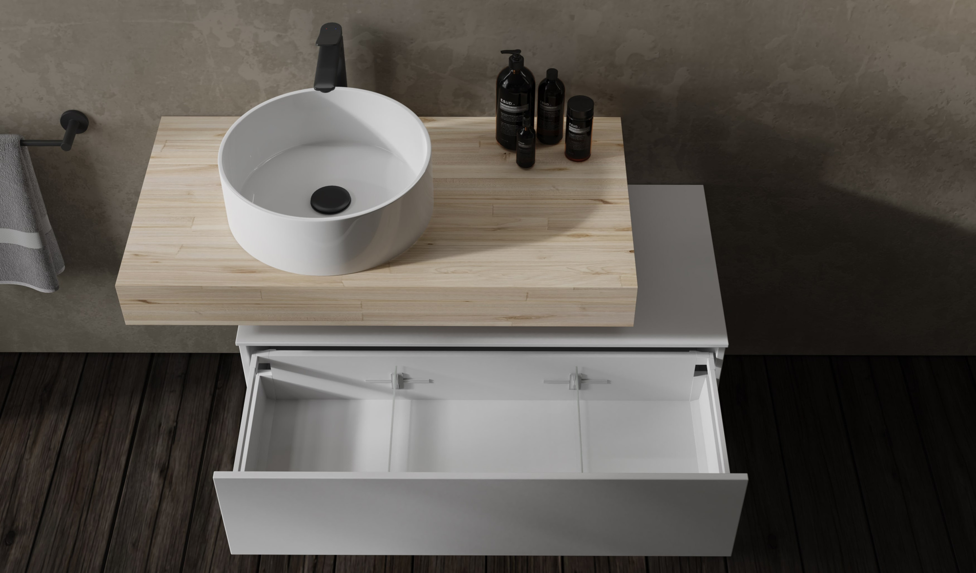 Тумба Modulare модульная 100 см белая