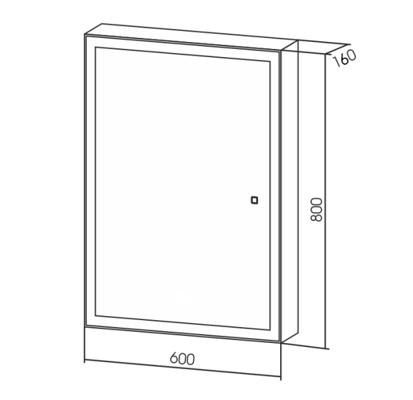 Зеркало-шкаф Альма Белый 60х80 Сенсор