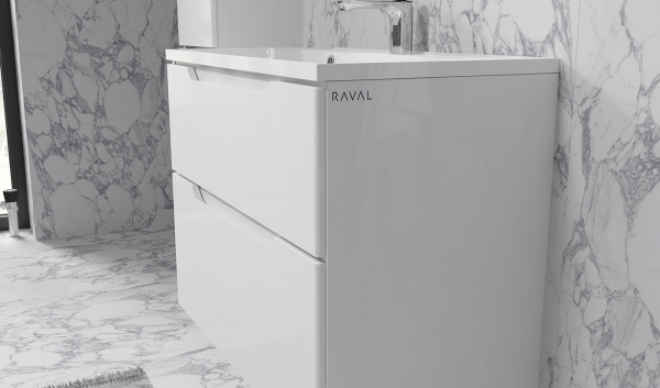 Тумба Вектор 80 подвесная белая