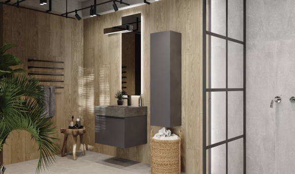 Тумба Фацет 60 подвесная, антрацит