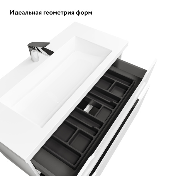 Раковина Люксор 100 с щелевым сливом