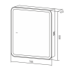 Зеркало-шкаф Ленора Белый 70х80 Бесконтакт