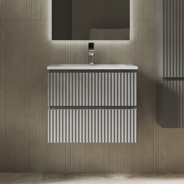 Тумба Костон 60 подвесная Светло-серая