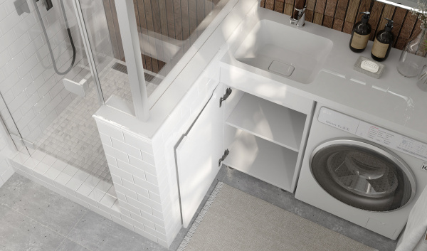 Тумба под стиральную машину Фортео 110, напольная левая