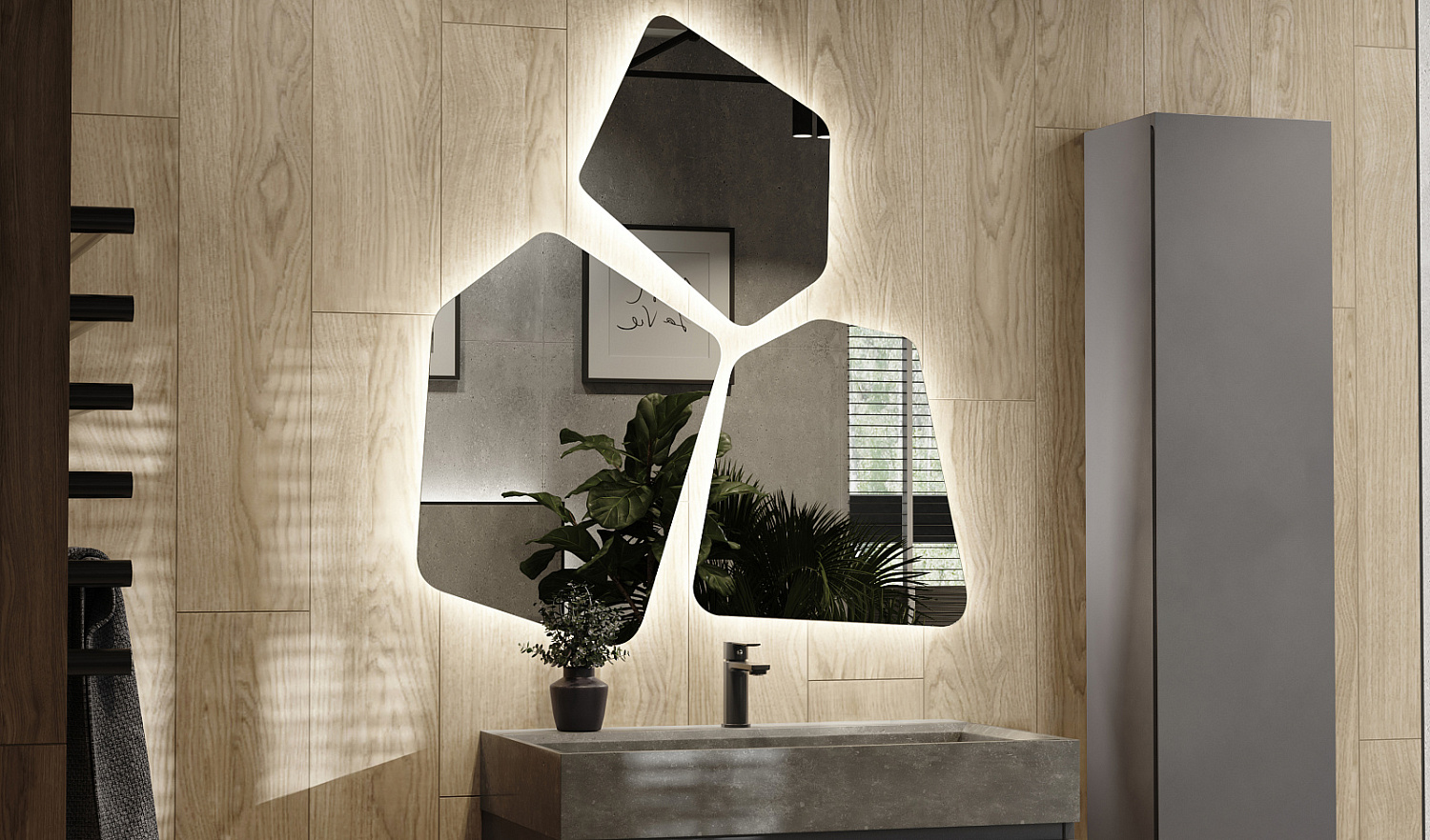 Комплект Facet 80 подвесной, антрацит