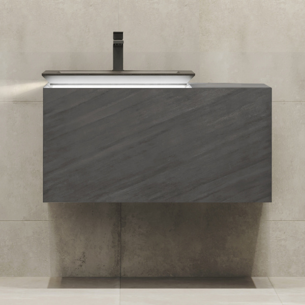 Тумба Incline 90 подвесная, бетон