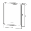 Зеркало-шкаф Правый Лантана Белый 70х80 Сенсор 3-6К Часы Антипар