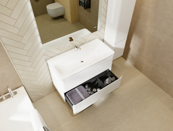 Комплект мебели Вельто 100 с 2 ящ. подвесной белый