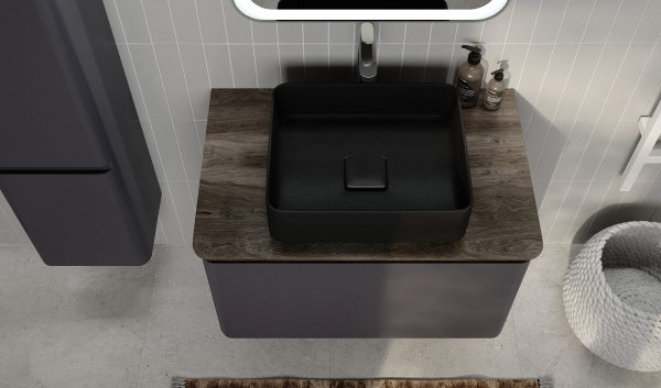 Комплект Морелле 80 (подвесной) антрацит/трюфель