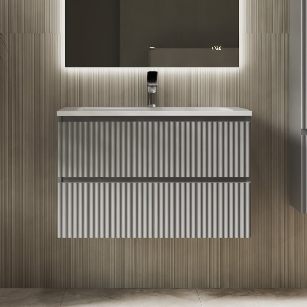 Тумба Костэ 80 подвесная Светло-серая