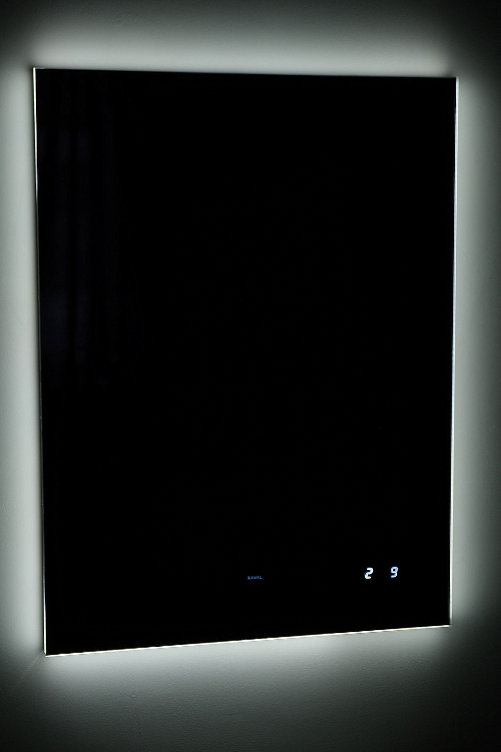 Зеркало Квадро 60 с подсветкой и часами