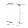 Зеркало-шкаф Ленора Белый 50х75 Бесконтакт