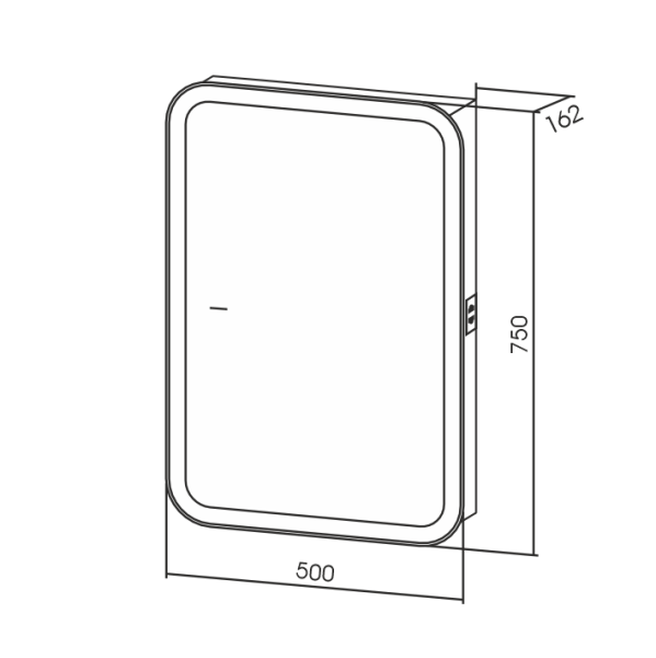 Зеркало-шкаф Ленора Белый 50х75 Бесконтакт