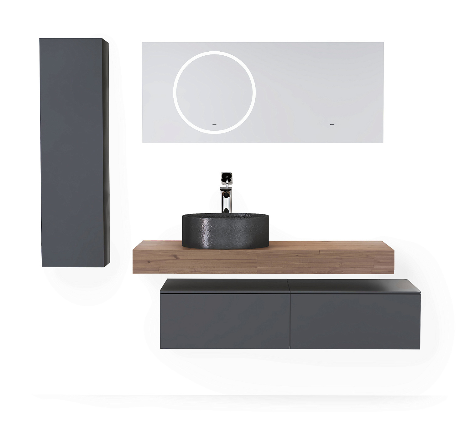 Комплект мебели Модуларе 80 подвесной Антрацит