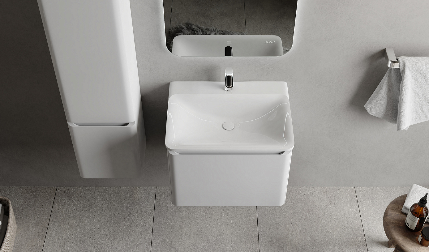 Комплект мебели Вельто 60, белый подвесной