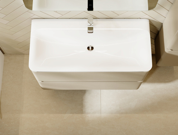 Тумба Вельто 100 с 2 ящ. подвесная светло-коричневая