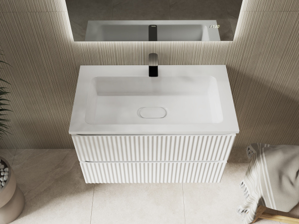 Тумба Костон 80 подвесная Белая