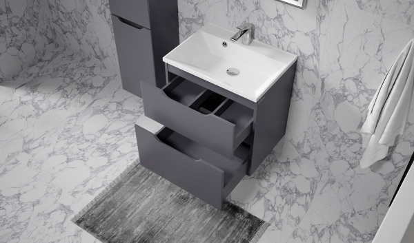 Тумба Вектор 70 подвесная антрацит