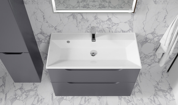 Тумба Вектор 90 подвесная антрацит