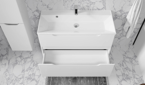 Тумба Вектор 100 подвесная белая