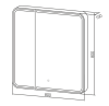 Зеркало-шкаф Альфа Белый 80х80 Сенсор