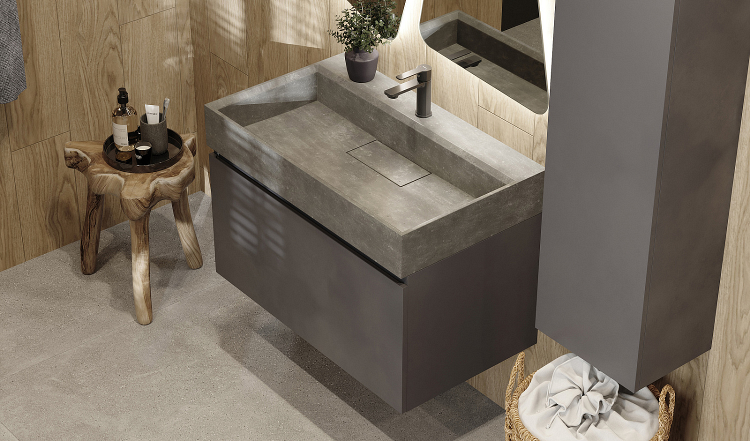 Комплект Facet 80 подвесной, антрацит