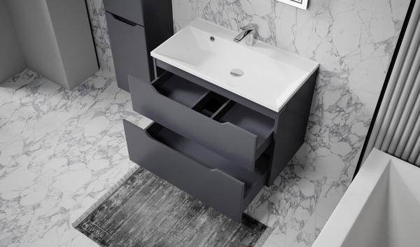 Тумба Вектор 100 подвесная, антрацит