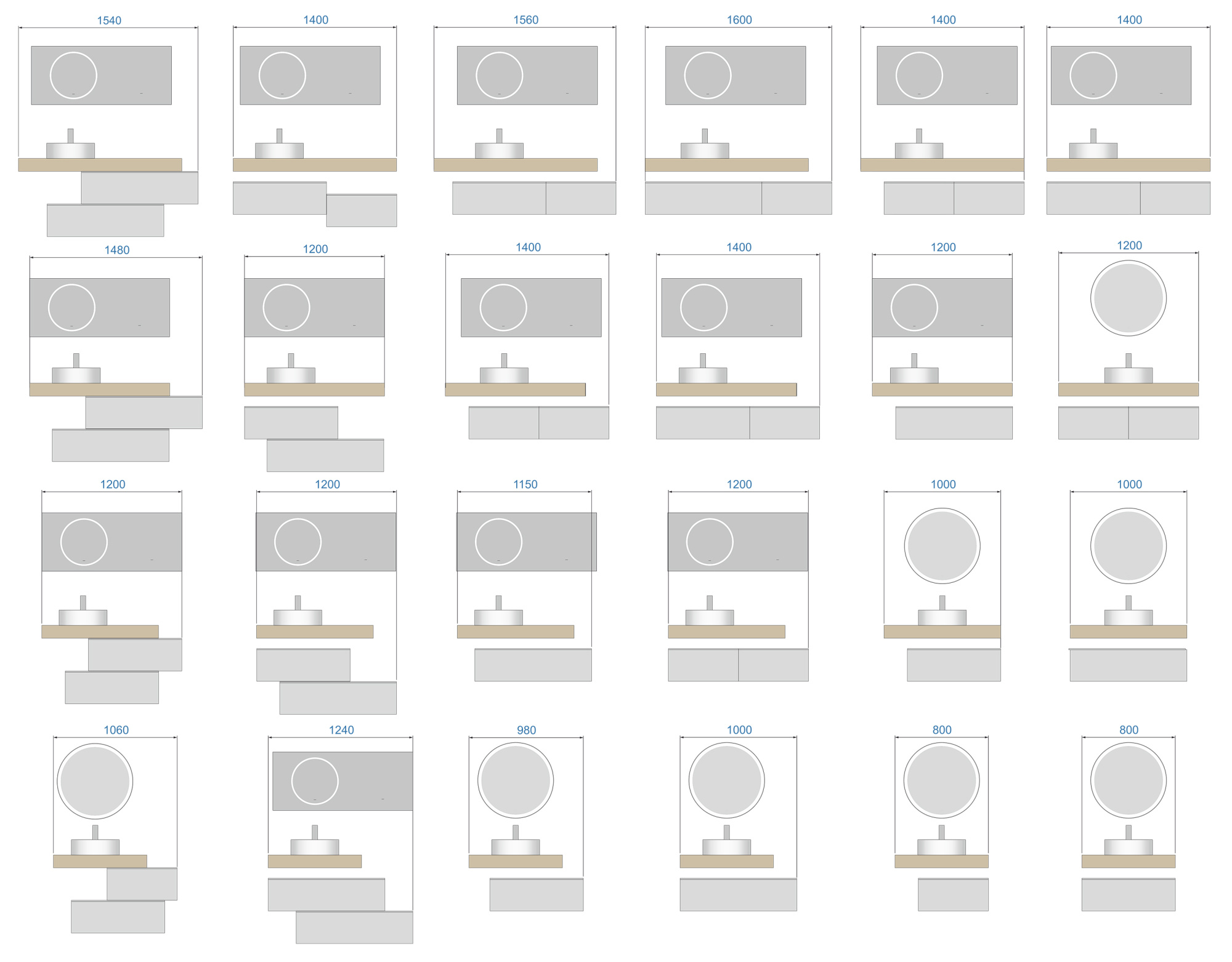 Тумба Modulare модульная 100 см белая