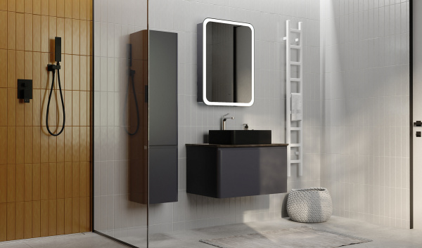 Комплект Морелле 80 (подвесной) антрацит/трюфель