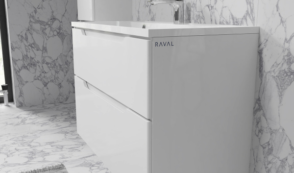 Тумба Вектор 90 подвесная белая