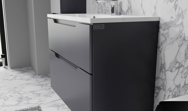 Тумба Вектор 100 подвесная, антрацит