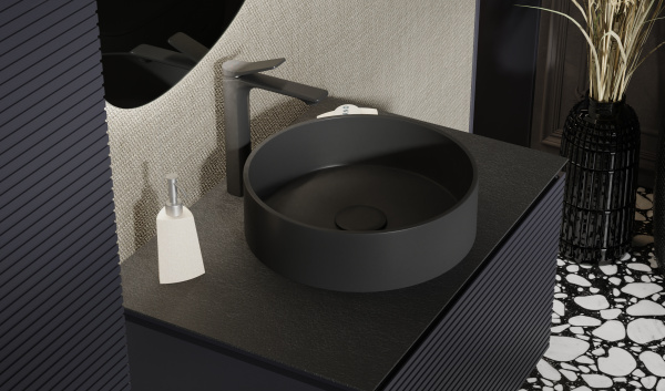 Тумба Stone 80 подвесная, Антрацит